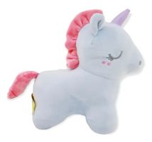 Plüschtier Einhorn grau rosa kleiner Stofftier