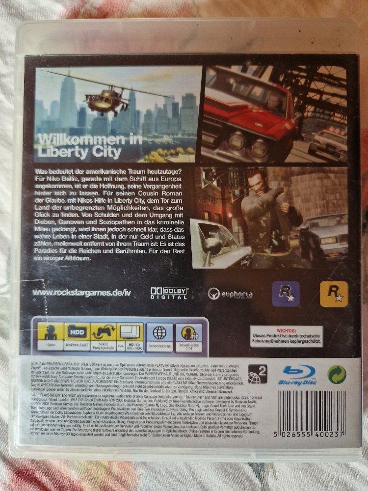 Giochi: PS3: Grand Theft Auto IV - vergriffen! – Usato da Brittnau venduto da Zibu 1