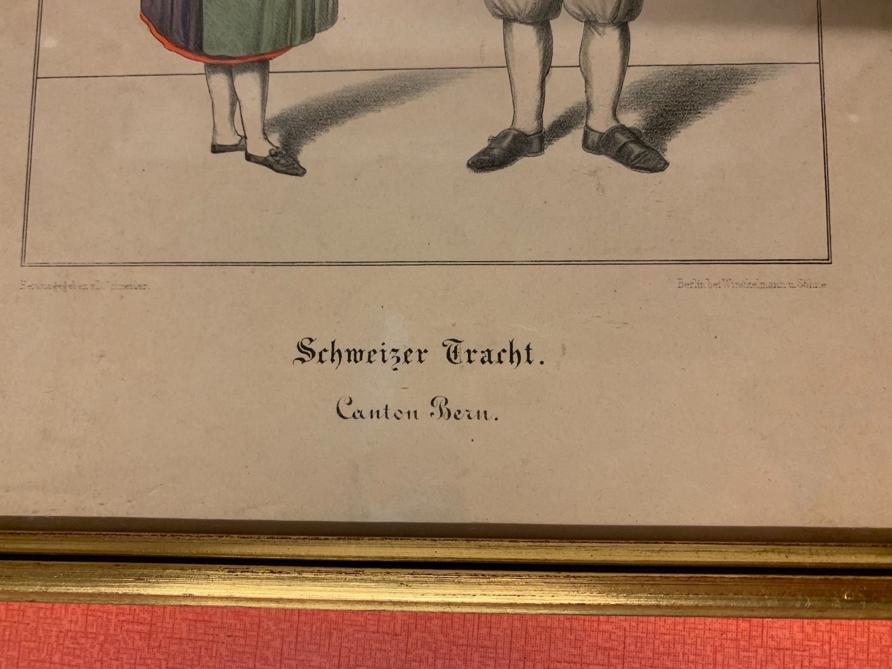 Stiche: Alte Bild Schweizer Tracht Canton Bern – Gebraucht aus Lanzenhäusern von vic63 2