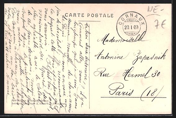 Cartes postales: AK Cornaux, Temple de Cornaux, 1909 – D'occasion à Berlin par bartko-reher 1