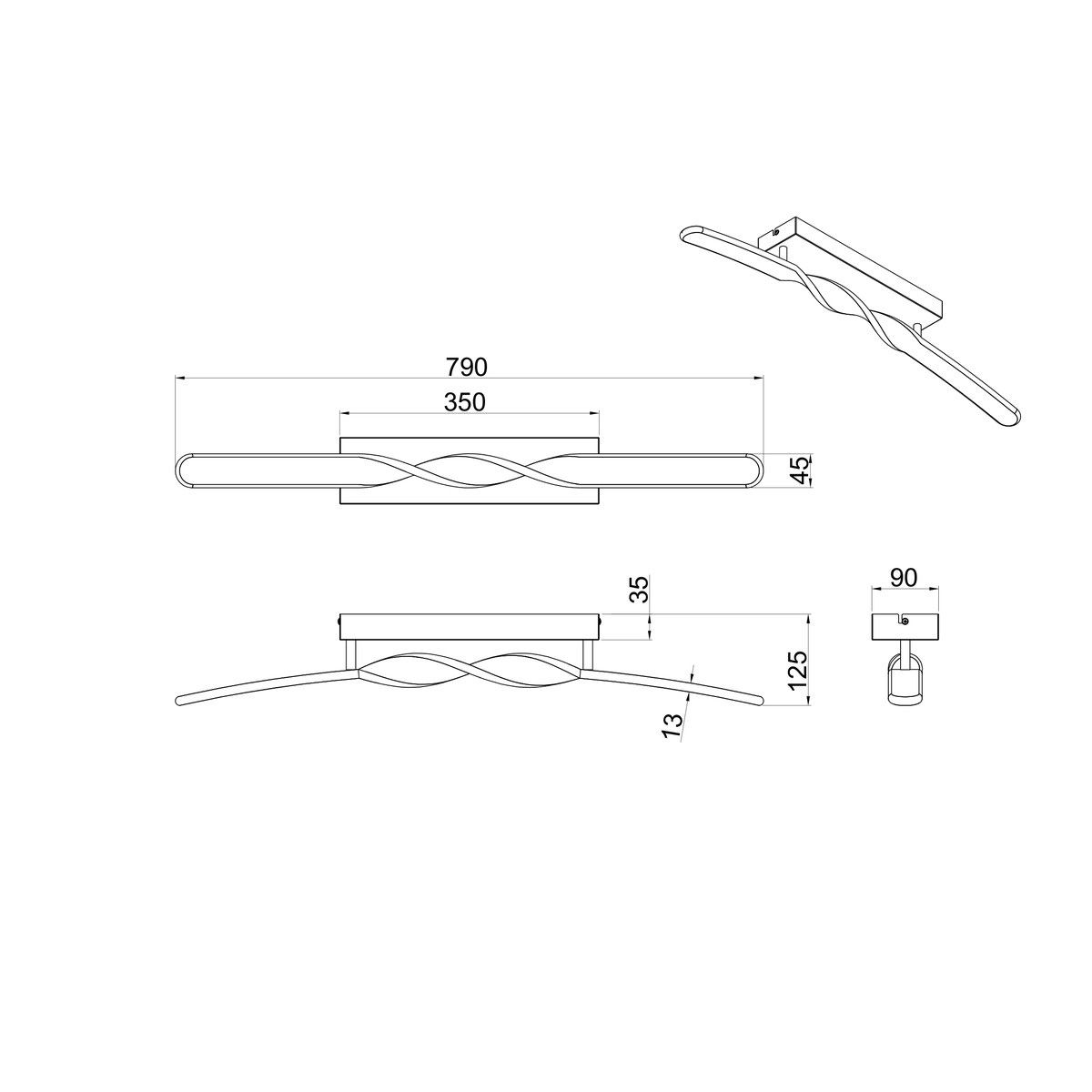 Kronleuchter & Deckenlampen: LED Deckenleuchte, Sand, 79 cm x 9 cm – Neu (gemäss Beschreibung) aus Kreuzlingen von Smart-Light 7