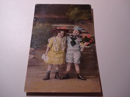 Schöne antike Kitschkarte, farbig, 1916, gelaufen