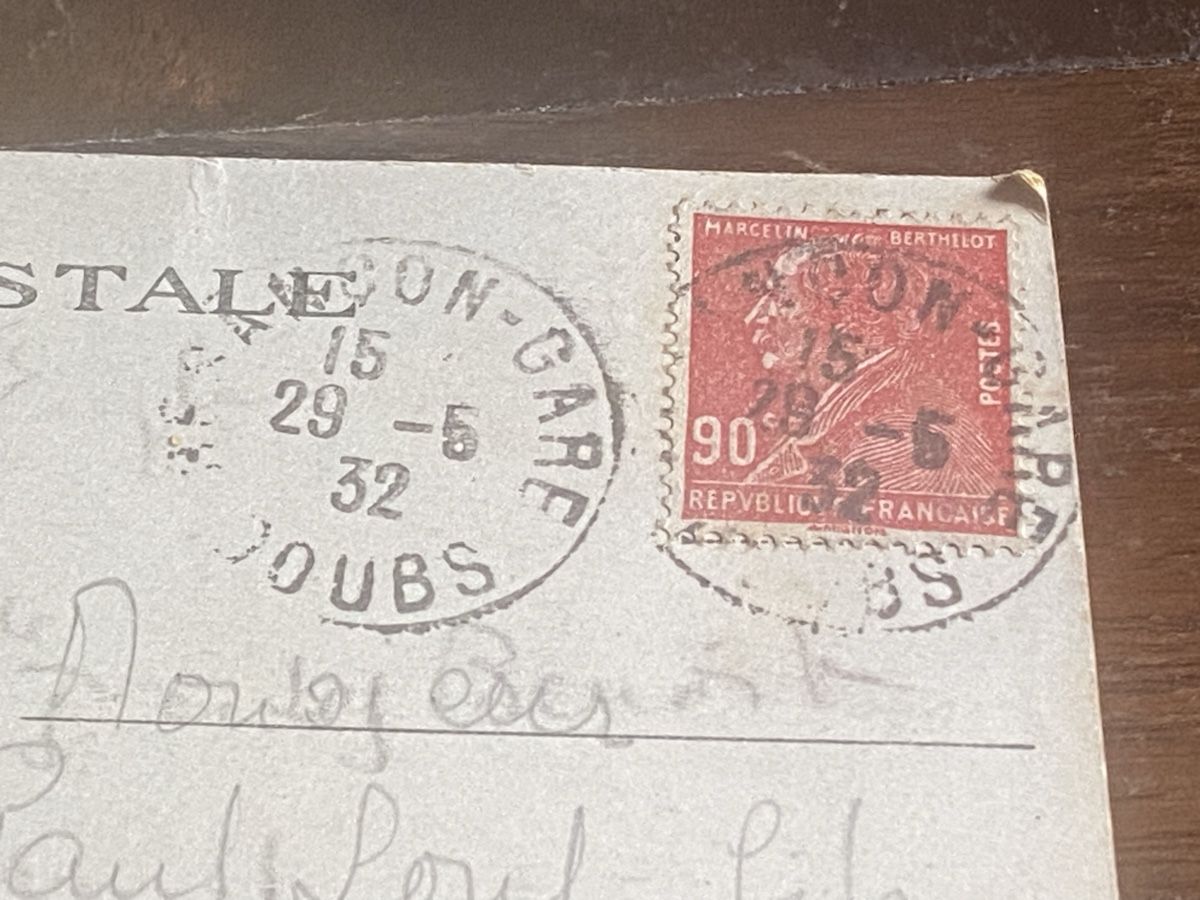 Cartoline postali: Ansichtskarte 1932 Besancon-les-Bains, Briefmarke, 1932 – Usato da Baden venduto da swiss-alps 4