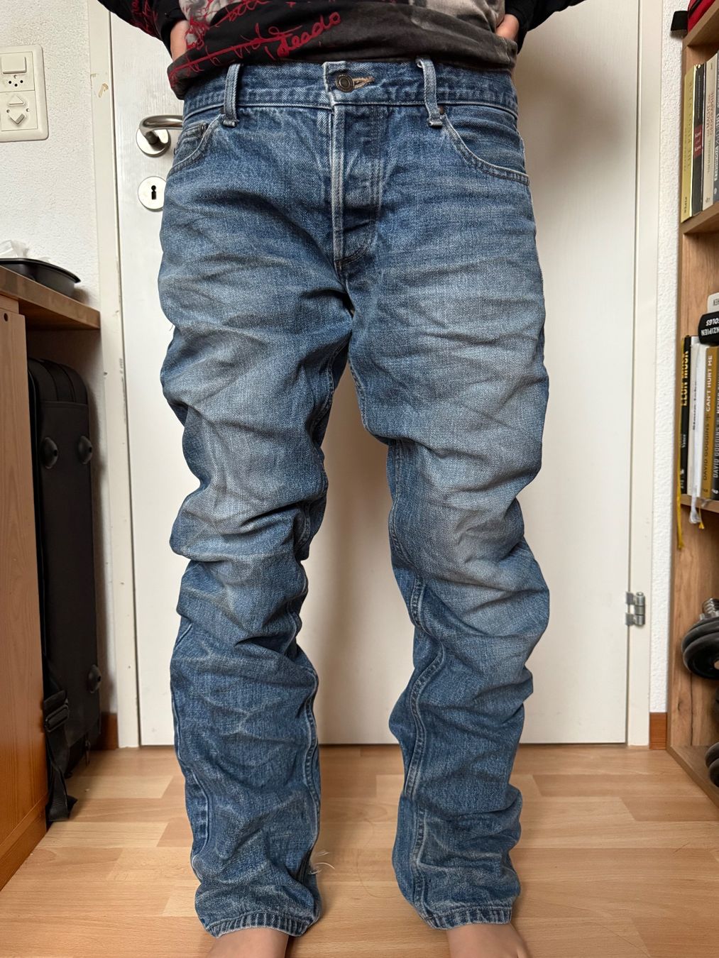 Jeans: Blaue Jeans, shade by shellac. gross ca 30 – Usato da Birmensdorf ZH venduto da T_Richard