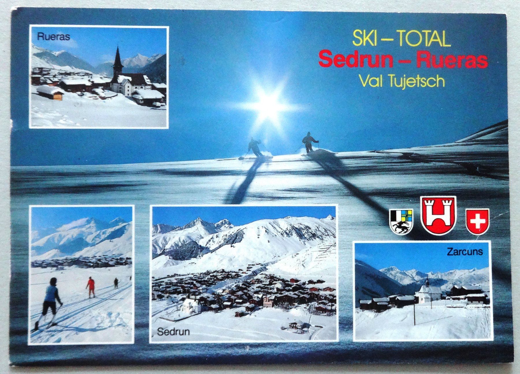 Cartoline postali: Sedrun 1450 m en Val Tujetsch – Difettoso da Fétigny venduto da Billy2miny