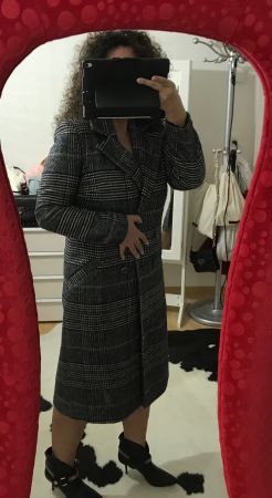KOOKAI eleganter Wintermantel mit Hahnentrittmuster 38