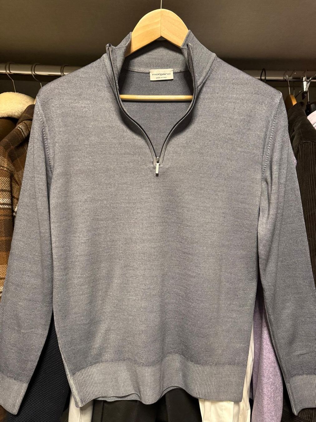 Pullover & Sweatshirts: Wunderschöner grauer Morgano-Pullover 100 % Merinowolle Neu – Neu (gemäss Beschreibung) aus Genève von Mycollection 5