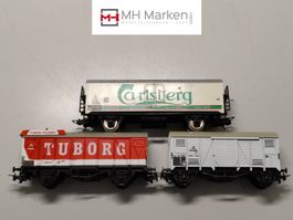 Liliput 3-Teiliges Set Dänische DSB Güterwagen DC H0 mit OVP