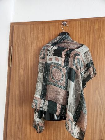 Foulard en soie imprimé abstrait femme