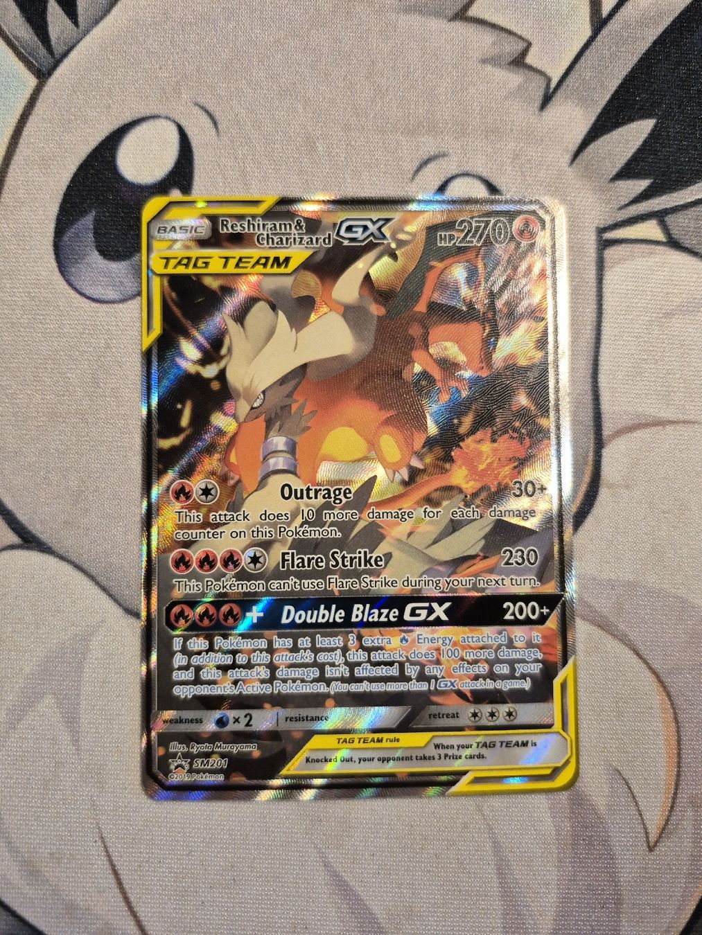Pokémon Sammelbilder & Trading cards: Reshiram et Charizard GX SM 201 – Gebraucht aus Echallens von Nathan138