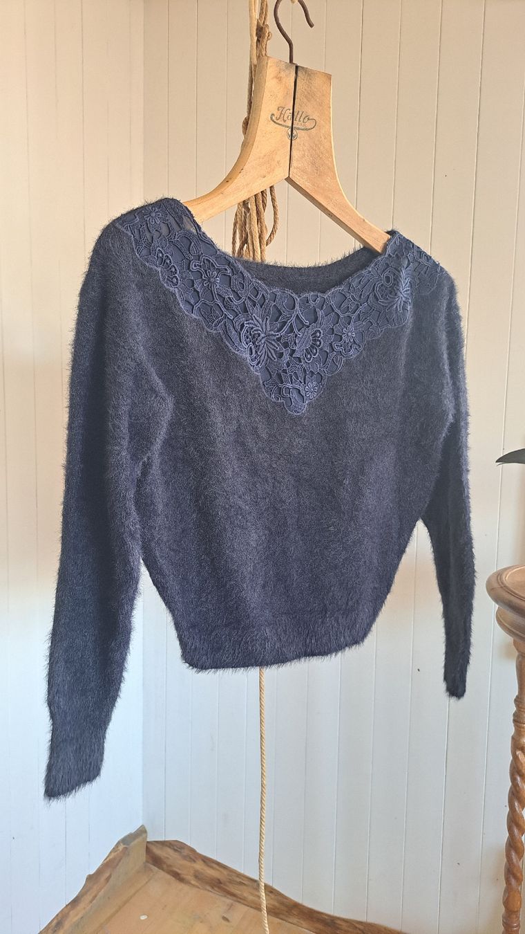 Maglioni & Felpe: NOËLA Übergangspullover Shaggy Pullover Spitze Pulli S 36 – Usato da Mollis venduto da Fauchi99 4