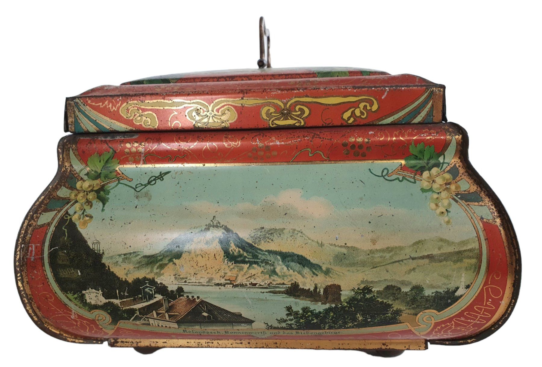Barattoli: grosse, antike Biscuit Blechdose ca.1910 – Usato da Flawil venduto da JaguarXJSHE 2
