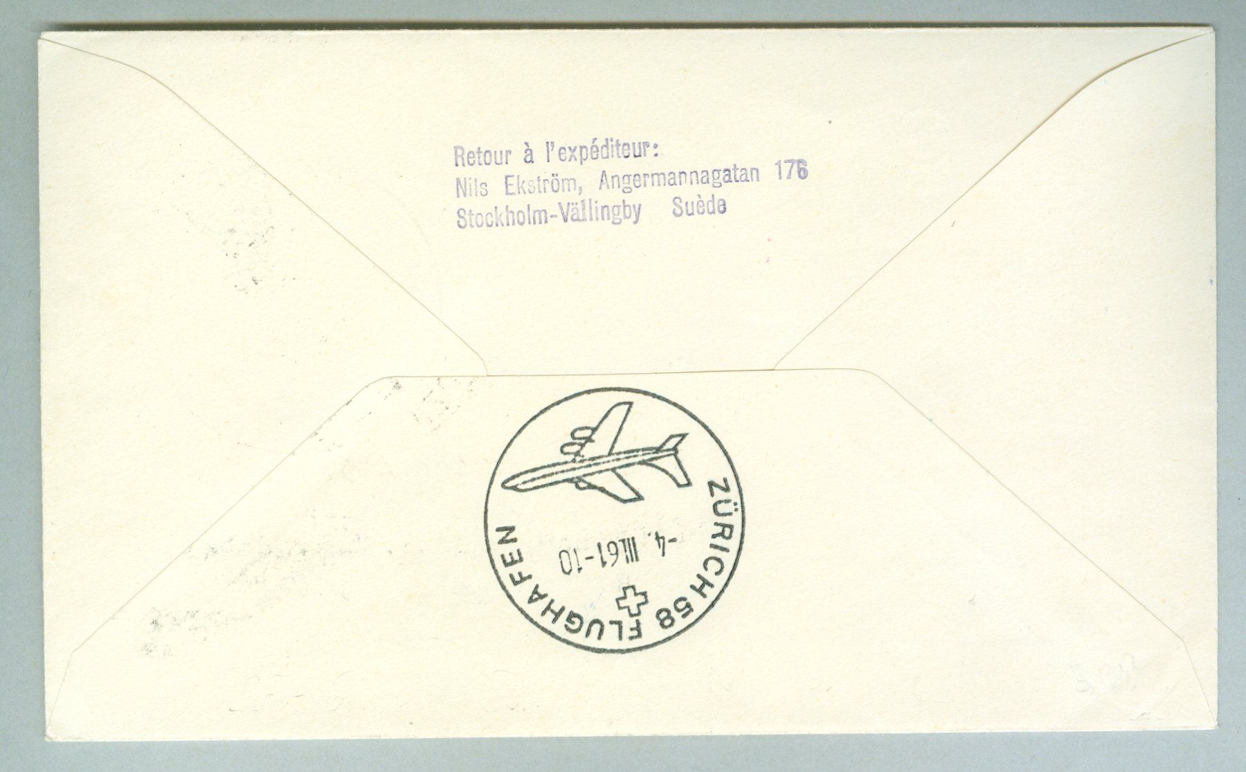 Tutti i francobolli: 1961 DDR Flugpost SF – Usato da Zürich venduto da yago-rot 1