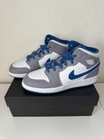 Nike Air Jordan 1 Mid Cement Blue Grösse 37.5 Neu Ungetragen