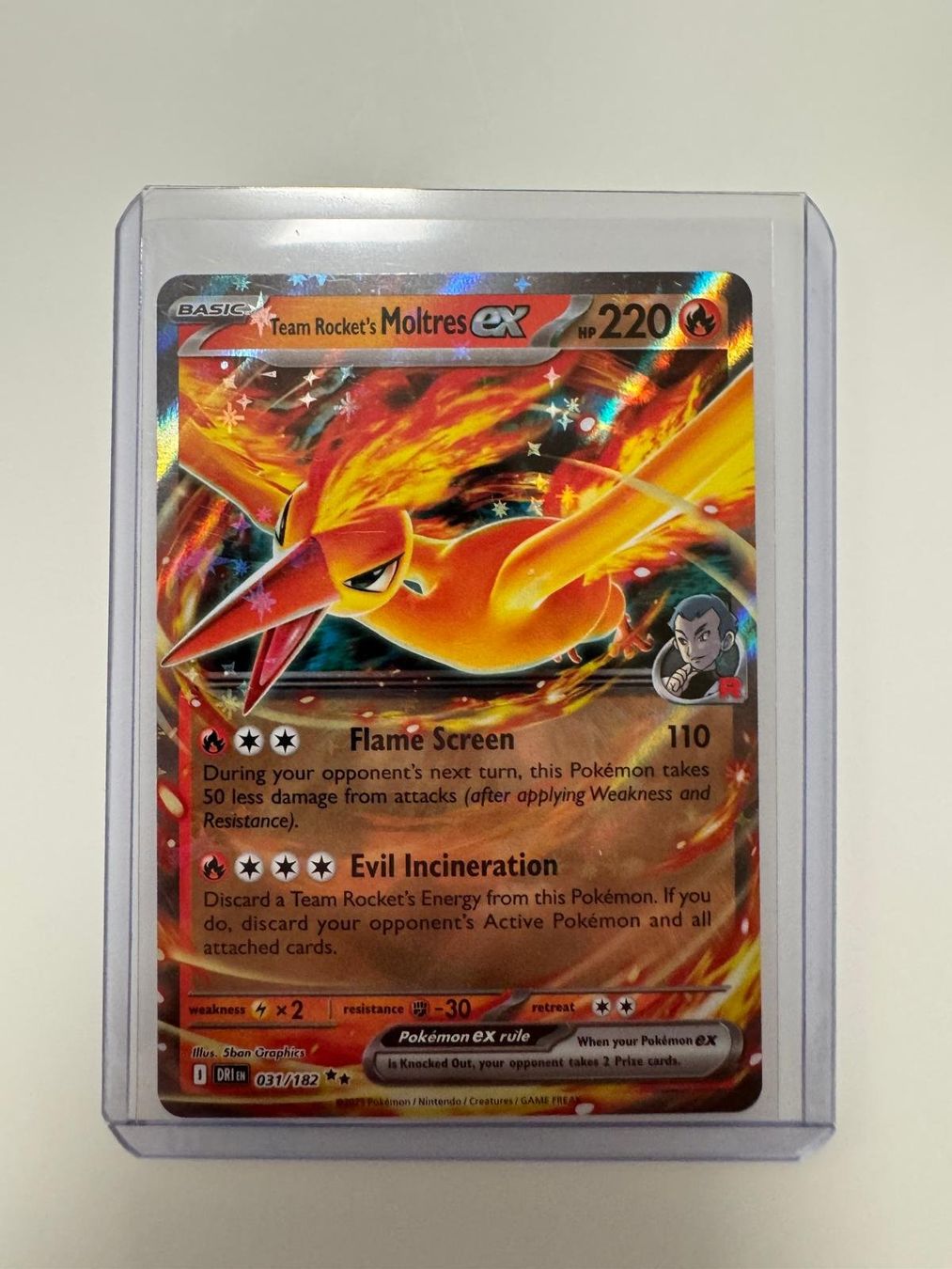 Pokémon Cartes à collectionner: Team Rocket's Moltres ex | Double Rare | DRI 031/182 | EN – D'occasion à Spreitenbach par Snacky96