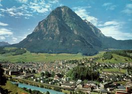 Originale Vintage Ansichtskarte Glarus mit Vorderglärnisch