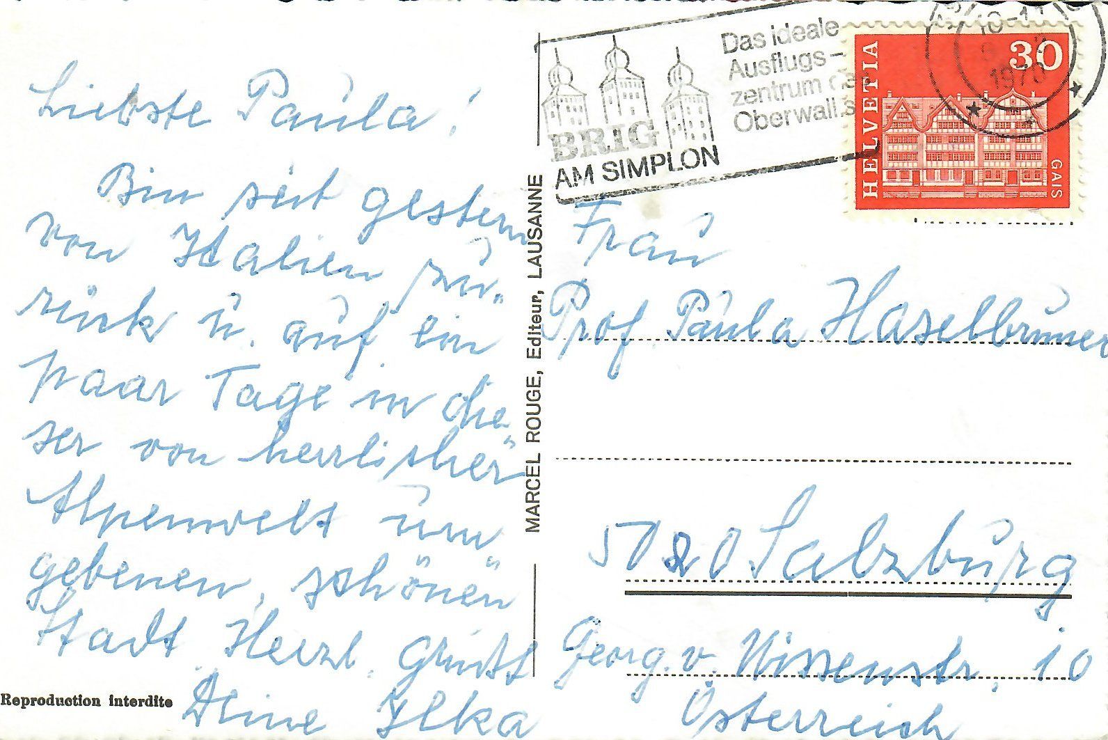 Cartoline postali: Alte AK von Brig - VS – Usato da Flirsch venduto da sammlerliebe 1