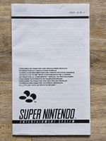 Original SNES Anleitung Verbraucherinformationen und Andere