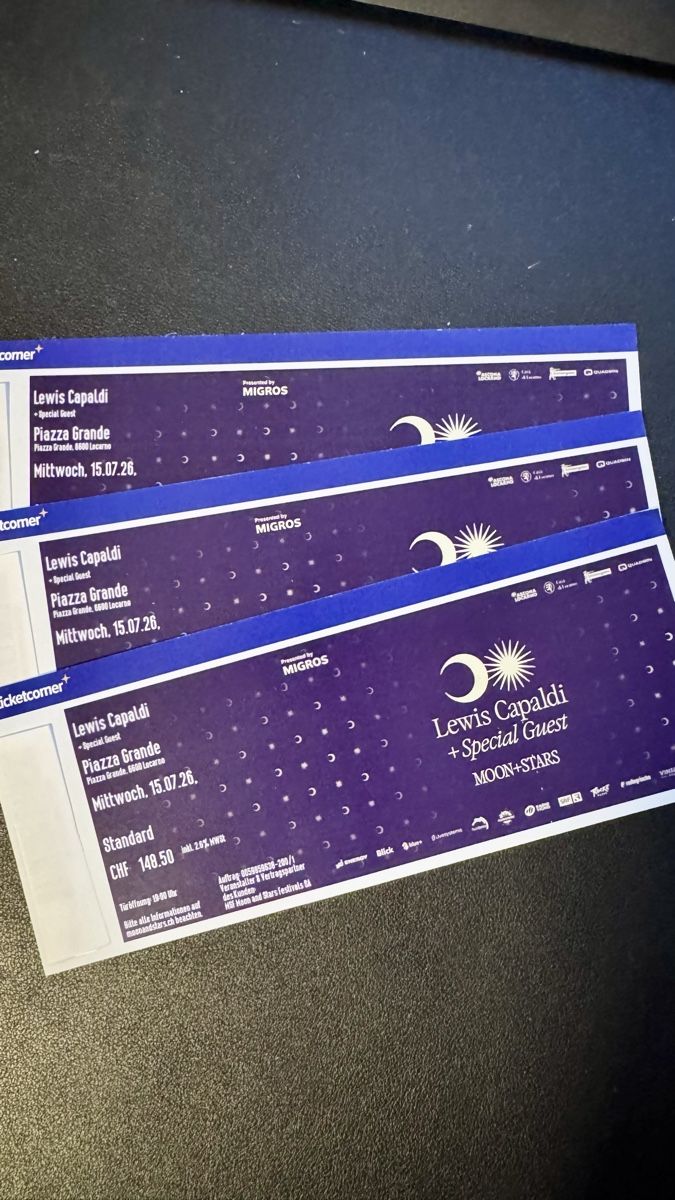 Biglietti: Moon & Stars - 15.7.26 - Lewis Capaldi – Nuovo e nell'imballaggio originale da Nürensdorf venduto da 3_2_1_verkauft