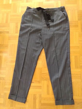 Pantalon gris rayé Mango - Taille L
