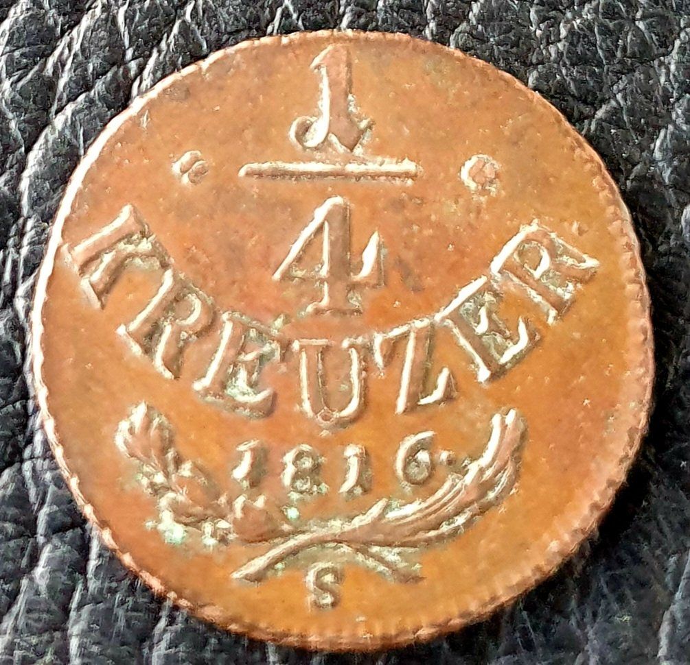 Alle Münzen: 1 / 4 Kreuzer 1816 – Gebraucht aus Egerkingen von Acc1 1