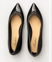Ballerinas schwarz, lackglänzend – Grösse 37, neu