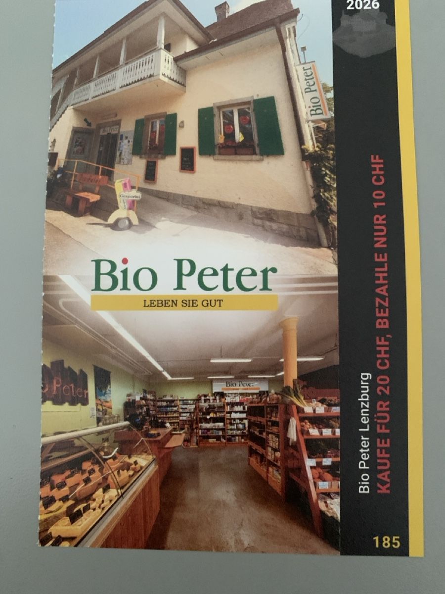 Buoni: Gutschein Bio Peter Lenzburg – Nuovo e nell'imballaggio originale da Attelwil venduto da TaraLee