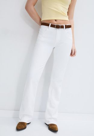Stradivarius D68 Jeans Hose Weiß Gr. 36