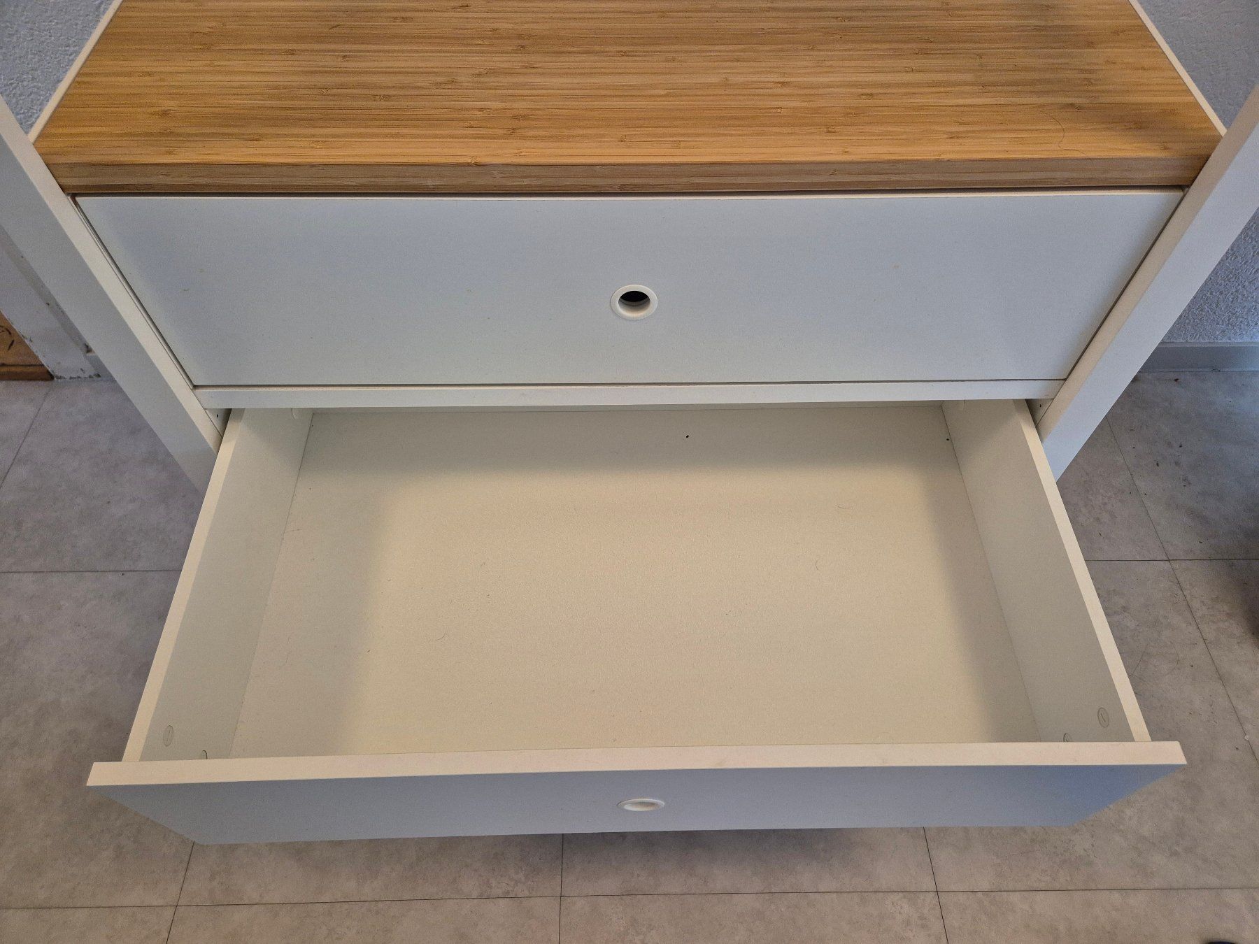 Elvari Garderobe weiss/Bambus Gerst ohne Schubladen (Gebraucht) in  Ostermundigen fr CHF 10  nur Abholung auf Ricardo kaufen