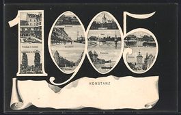 Grusskarten-AK Konstanz, Jahreszahl 1905
