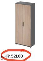 neuer Garderobenschrank TETRIS WOOD, H1910 mm, graphit/Eiche
