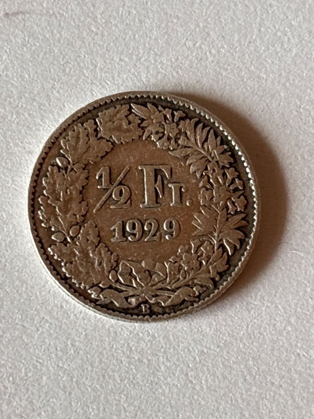 Alle Münzen: 1/2 Franken 1929 silber – Gebraucht aus Salvenach von Haeseli59