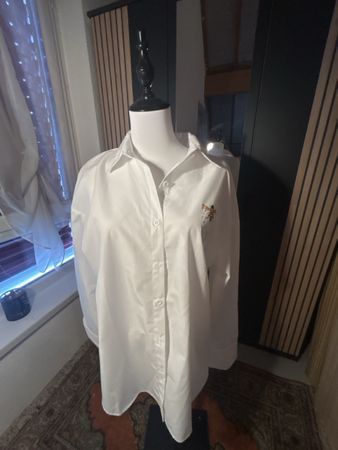 Damen Bluse Weiss mit Bienenmotiv Grösse L neuwertig