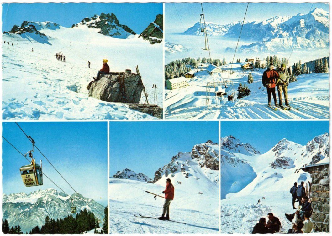 Cartoline postali: Wangs - 5 Bild AK Pizol – Usato da Binningen venduto da Mountainrider