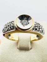 585/14 Karat Gold Damen Ring mit Brillanten