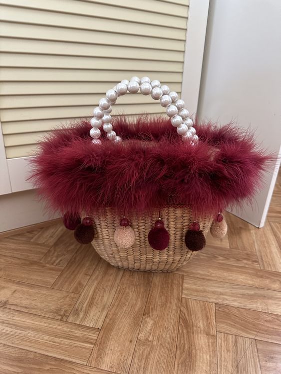 LQTSLFM Stroh Clutch Damen - Boho Strandtasche Für Sommer