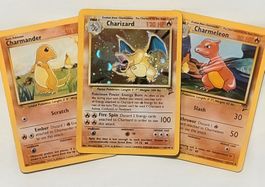 🔥 Pokémon Base Set 2 – Charizard, Charmeleon & Charmander