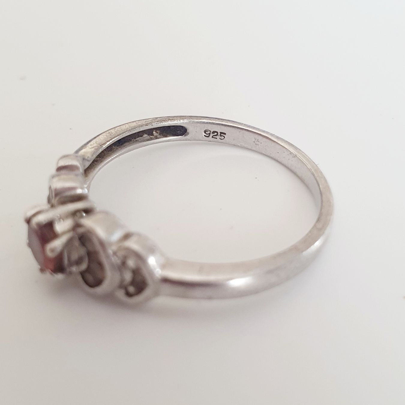 Anelli: Silberring 925 mit pinkem Stein, Grösse 17.4 mm, – Usato da Kreuzlingen venduto da Wunderkiste123 4