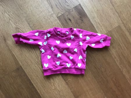 Baby Pullover pink mit Herzmuster Grösse 56