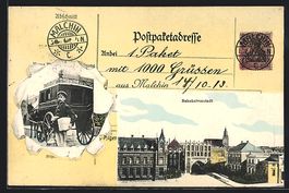 Malchin, Bahnhofvorstadt, Postbote mit P
