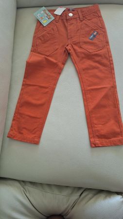 Pantalon enfant neuf orange taille 98 cm