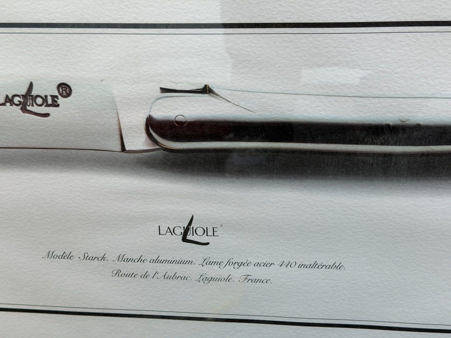 Dipinti: Impression publicitaire d'art Couteau Laguiole Starck – Usato da Morges venduto da objetsdepoque 3
