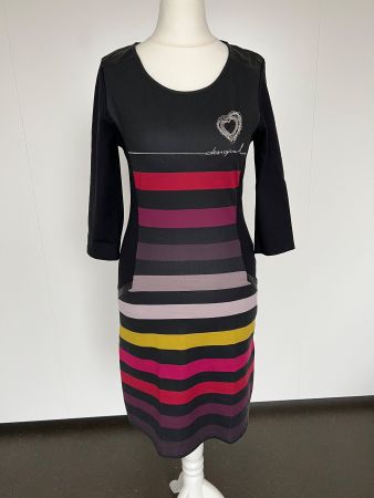 Desigual Etuikleid Kleid Winterkleid - XS - schwarz farbig