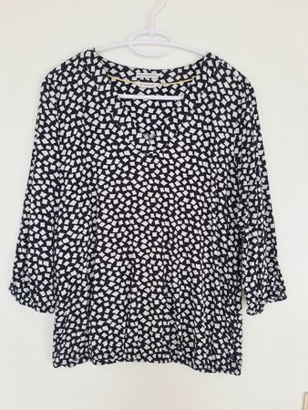 Chemisier Tom Tailor Viscose bleu et blanc T.40