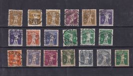 1909/33 N° 117 à183 Oblitérés COTE 91.00 CATALOGUE SBK