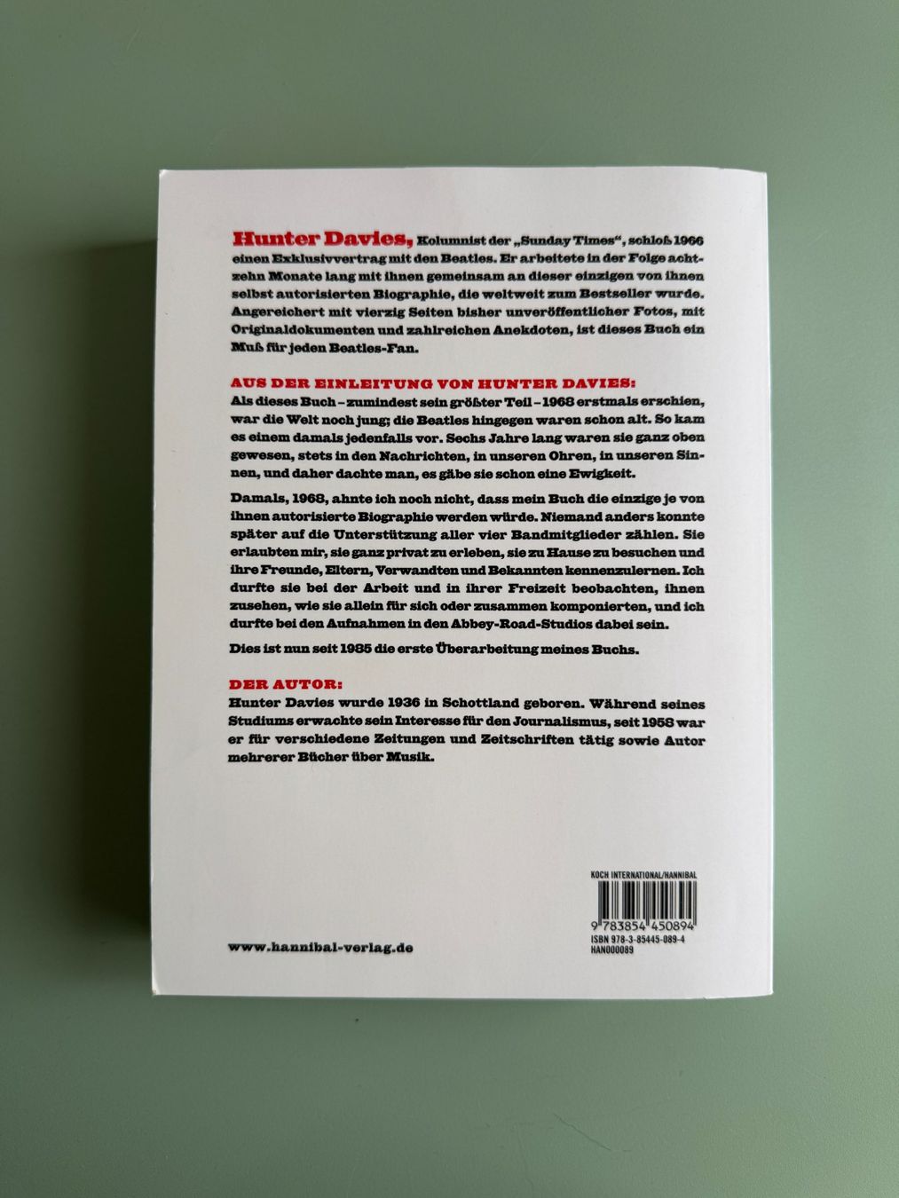Libri: Die Beatles - Biografie - Hunter Davies – Usato da Kägiswil venduto da Jindujune 1