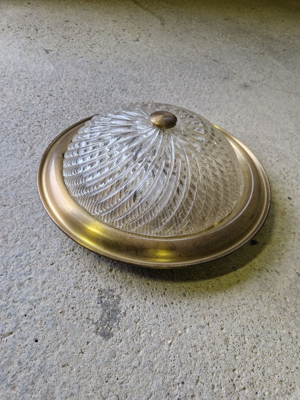 Lampadari & plafoniere: Deckenlampe Messing/Glas, Retro, gut erhalten, Maisonette De – Usato da Nesslau venduto da Nikos73 1