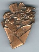 Fasnachtsplakette Basel, "Blaggedde" 1988 (Bronce)