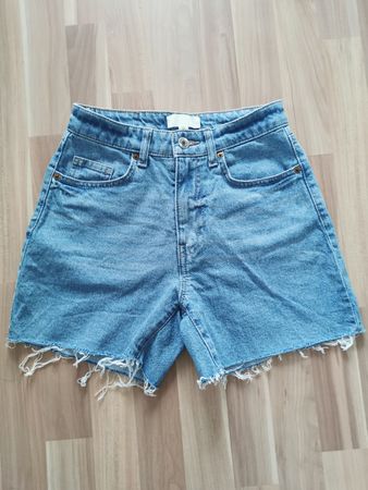 H&M Denimshorts mit hohem Bund, Damen, EU 34