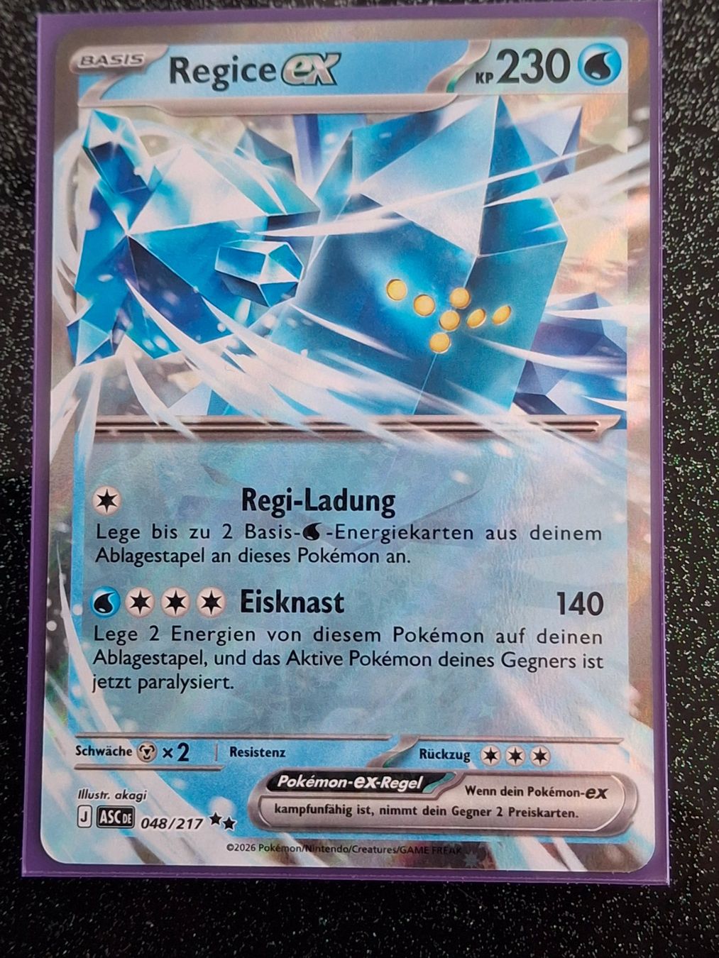 Pokémon Carte collezionabili: Erhabene Helden / Regice ex 048/217 – Nuovo (secondo la descrizione) da Zug venduto da Vorphalak